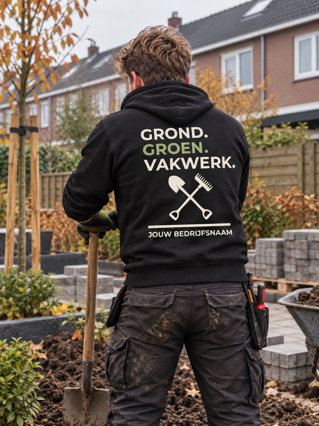 Hoveniers hoodie met bedrijfsnaam | Vakwerk-design