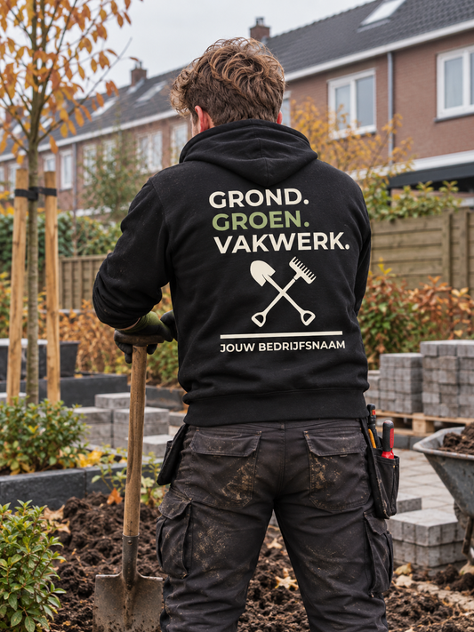 Hoveniers hoodie met bedrijfsnaam | Vakwerk-design